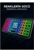 Mini Klavye Smarttv Işıklı Bluetooth Kablosuz Televizyon Ps3 Dizüstü Tabletler Ve Telefonlar İçin - 3