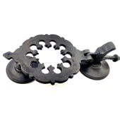 Antika Tarz Dekoratif Pirinç Osmanlı Kapı Tokmağı, Taktak - 265x75mm, Oksit - 1