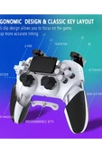P4 Plus Bluetooth Titreşimli Ps4/ps5 Uyumlu Pc Telefon Joystick Kablosuz Oyun Kolu Siyah - 4