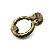 Antika Tarz Dekoratif Pirinç Saray Kapı Tokmağı, Taktak - 97mm, Antik - 1