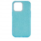 KNY Apple İphone 13 Pro Max Kılıf Simli Parlak Shining Silikon Turkuaz - 1