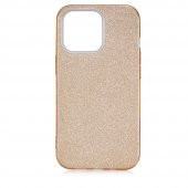 KNY Apple İphone 13 Pro Max Kılıf Simli Parlak Shining Silikon Gold - 1