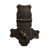 Dekoratif Anahtarlı Sandık Askısı - 40x55mm, Oksit, 1 Adet - 1