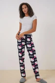 4323 Desenli Pijama Altı - A.Lacivert - 4