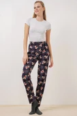 4323 Desenli Pijama Altı - Lacivert - 4