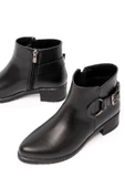 270-3030 Siyah Toka Aksesuarlı Fermuarlı Günlük Kadın Bot thumbnail 1