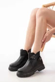 508-3037 Siyah Toka Aksesuarlı Fermuarlı  Günlük Kadın Bot thumbnail 2