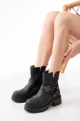 868-2015 Siyah Fermuarlı Günlük Kadın Bot thumbnail 2
