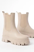 FZ-299 Bej Yüksek Tabanlı Lastikli Günlük Kadın Bot thumbnail 1