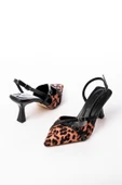ST-005 Leopar Günlük 7 cm Topuklu Bayan Ayakkabı - 5