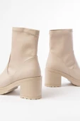 767-3040 Bej Günlük Kalın Topuklu Kadın Bot thumbnail 5