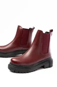 812-2137 Bordo Lastikli Günlük Kadın Bot - 4