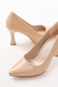 ST-001 Nut Rugan Günlük 9 cm Topuklu Bayan Stiletto Ayakkabı - 4
