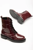 2024-2289 Bordo Rugan Bağcıklı Fermuarlı Günlük Kadın Bot thumbnail 5