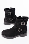 02-2014 Siyah Süet Toka Aksesuarlı Günlük Kadın Bot thumbnail 5