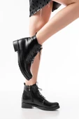 165-225 Siyah Rugan Bağcıklı Fermuarlı Günlük Kadın Bot thumbnail 3