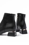 RM-500 Siyah Topuklu Fermuarlı Günlük Kadın Bot thumbnail 4