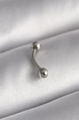 316L Çelik Gümüş Renk Topçuk Model Piercing - 1