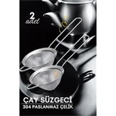 Klasik Çay Süzgeci 304 Paslanmaz Çelik 2 ADET - 1