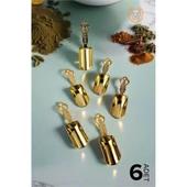 6 lı Baharat Ölçü Kaşığı Seti Vintage El Yapımı - 2