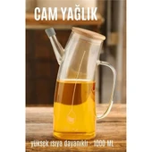 Yağ Sirke Şişesi Yağlık Borosilikat Cam 1000 ML - 2