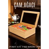 Poşet Çay Kutusu Ahşap Sallama Çay Organizer Kahve Şeker Aksesuar Kutusu - 1