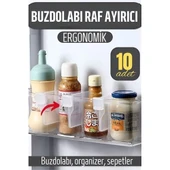 Buzdolabı Raf Ayırıcı Organizer Dönüştürücü 10 Adet - 1