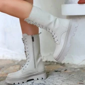 Toir Bej Cilt Bağcıklı Postal thumbnail 5