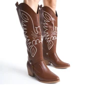 Jilla Taba Cilt Tak Çıkar Topuklu Bot Ve Çizme thumbnail 6