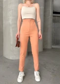 Beli lastikli karamel pantolon thumbnail 5