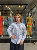 Kalın çizgili gömlek - 3