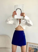 Gabardin fermuarlı şort etek S24906 - 2