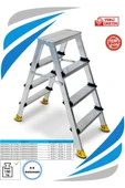 SÖZBİR 4+4 GOLD ALÜMİNYUM ÇİFT ÇIKIŞLI MERDİVEN - 1