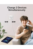 Samsung Galaxy A54 Ve A34 Usb ve Typ-c Çift Girişli 25w Hızlı Şarj Adaptörü Turbo Sarj - 7