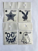 Çılgın 4 Adet Birden Minimal 3 Hafta Kalıcı Geçici Dövme Seti - 1