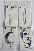 Zafer 4 Adet Minimal 11x8 cm 3 Hafta Kalıcı Yarı Kalıcı Geçici Dövme - 1