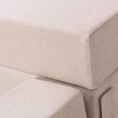 Homedius Melisa Çift Kişilik Katlanır Yatak Katlanır Koltuk Bej Çift - 3