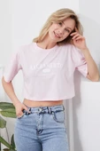 Baskılı Crop tişört - 4
