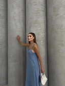 Piliseli uzun elbise - 6