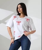 Kurdele baskılı tişört - 1