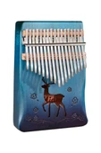 Klx-510 Hakiki Ağaç Geyik Desenli Kalimba 17 Tuşlu EE116 - 3