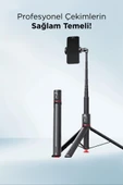 Torima TT-01 Çok Amaçlı 1.77M Kumandalı Tripod Selfie Çubuğu Siyah - 2