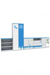 Kış Temalı Çocuk odası Anaokulu Kreş Dolap Seti - 2