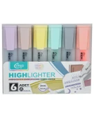 Cengo 6lı Fosforlu Kalem Morandi Renkler CGO802 - 1