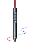 Akıllı Tahta/Telefon/Tablet Dokunmatik Kalem Lazer Presenter Kablosuz Sunum Kumandası-Fiber Uçlu-1 - 1