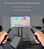 Akıllı Tahta/Telefon/Tablet Dokunmatik Kalem Lazer Presenter Kablosuz Sunum Kumandası-Fiber Uçlu-1 - 6