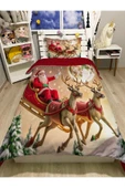 yok yok evim eve dair her şey Yılbaşı Temalı Noel Desenli Tek Kişilik Nevresim Seti - 1