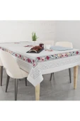 yok yok evim eve dair her şey Çiçekli Gri desenli Masa Örrtüsü - 1