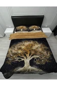 yok yok evim eve dair her şey Welsoft Pofuduk Çift Taraflı HAYAT AĞACI  Desenli Çift Kişilik Yorgan Uyku Seti - 1