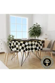 yok yok evim eve dair her şey YUVARLAK DESENLİÖZEL TASARIM KOLAY TEMİZLENEBİLİR DERTSİZ MASA ÖRTÜSÜ - 8